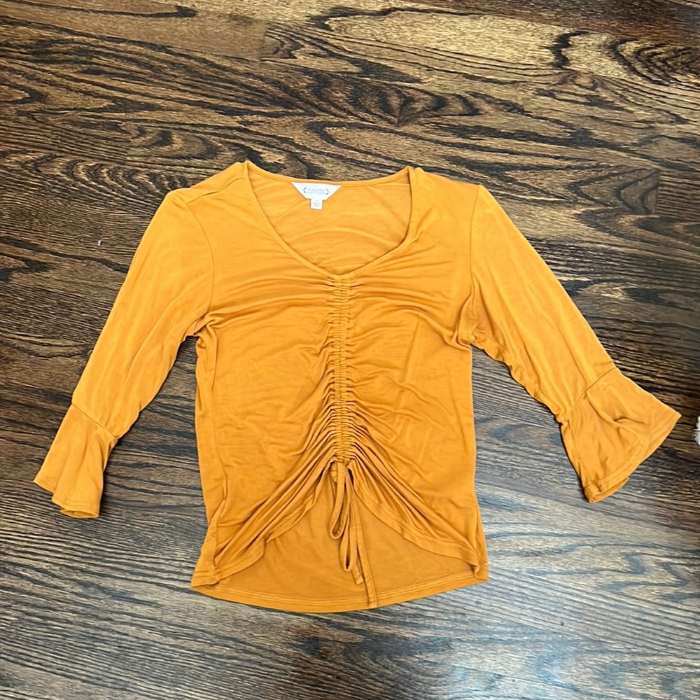 Nanette Orange Flowy Long Sleeve Top